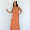 Heart To Heart Strapless Maxi Dress Orange